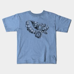 Octopus Tentacles Two Tone Drawing Kids T-Shirt